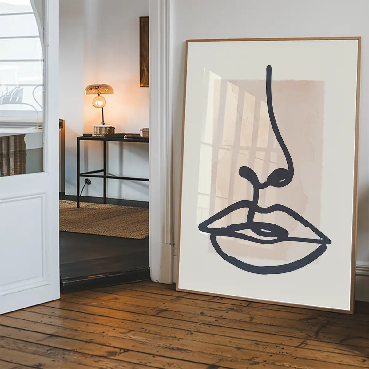Lips Drawing Watercolour Style Print
