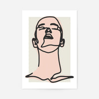 Male Study Line Art Print