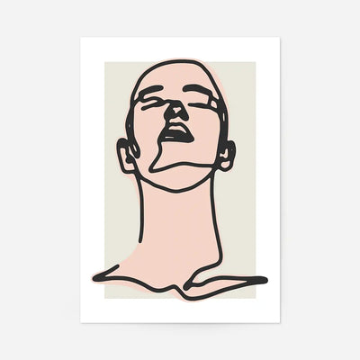 Male Study Line Art Print