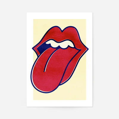 Rock Lips Tongue Print