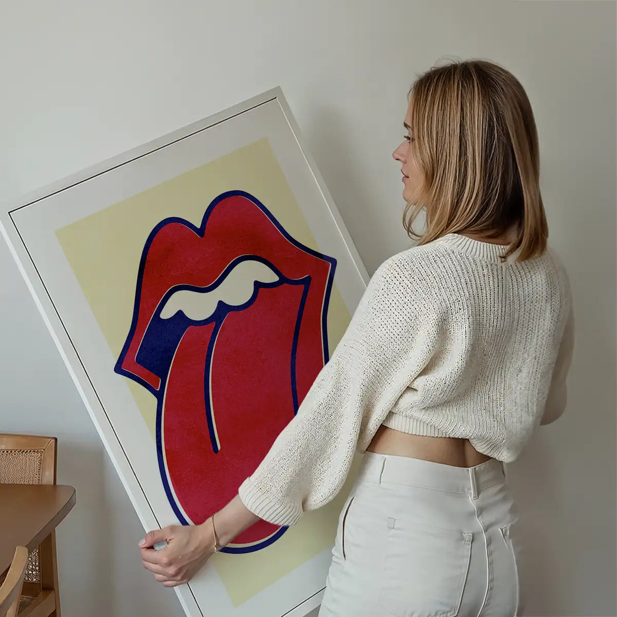 Rock Lips Tongue Print