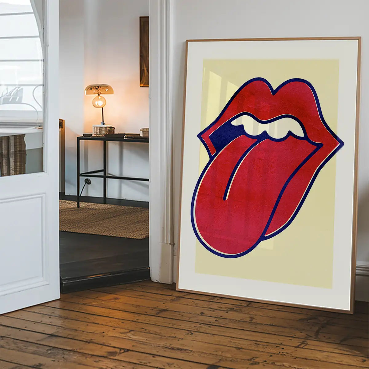 Rock Lips Tongue Print