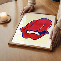 Rock Lips Tongue Print