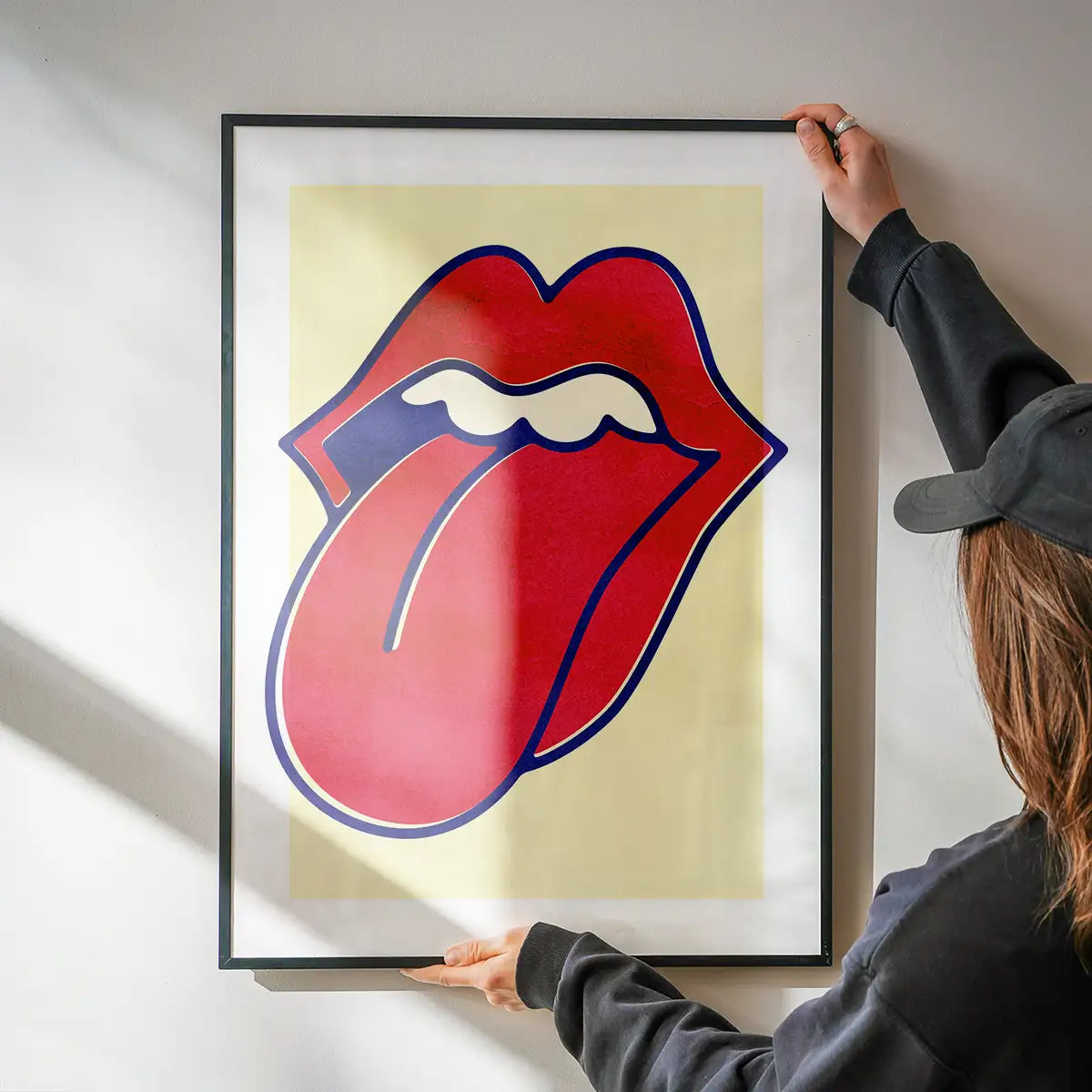 Rock Lips Tongue Print