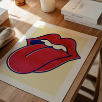 Rock Lips Tongue Print