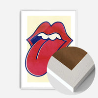Rock Lips Tongue Print