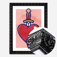 Heart And Dagger Tattoo Style Print