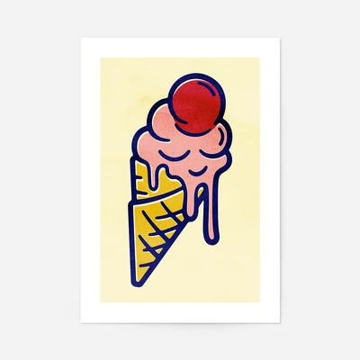 Ice Cream Illustration Print