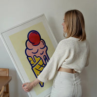 Ice Cream Illustration Print