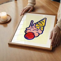 Ice Cream Illustration Print
