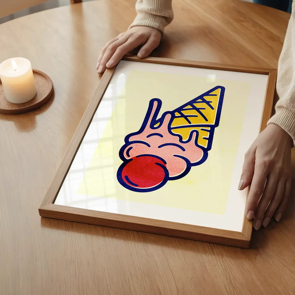 Ice Cream Illustration Print