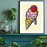 Ice Cream Illustration Print