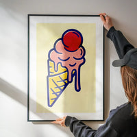 Ice Cream Illustration Print