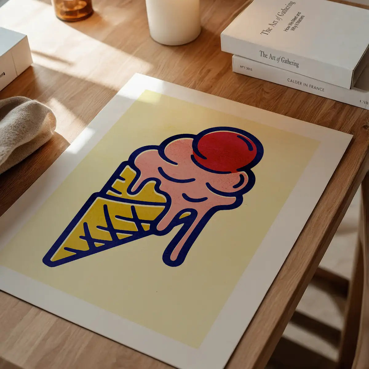 Ice Cream Illustration Print