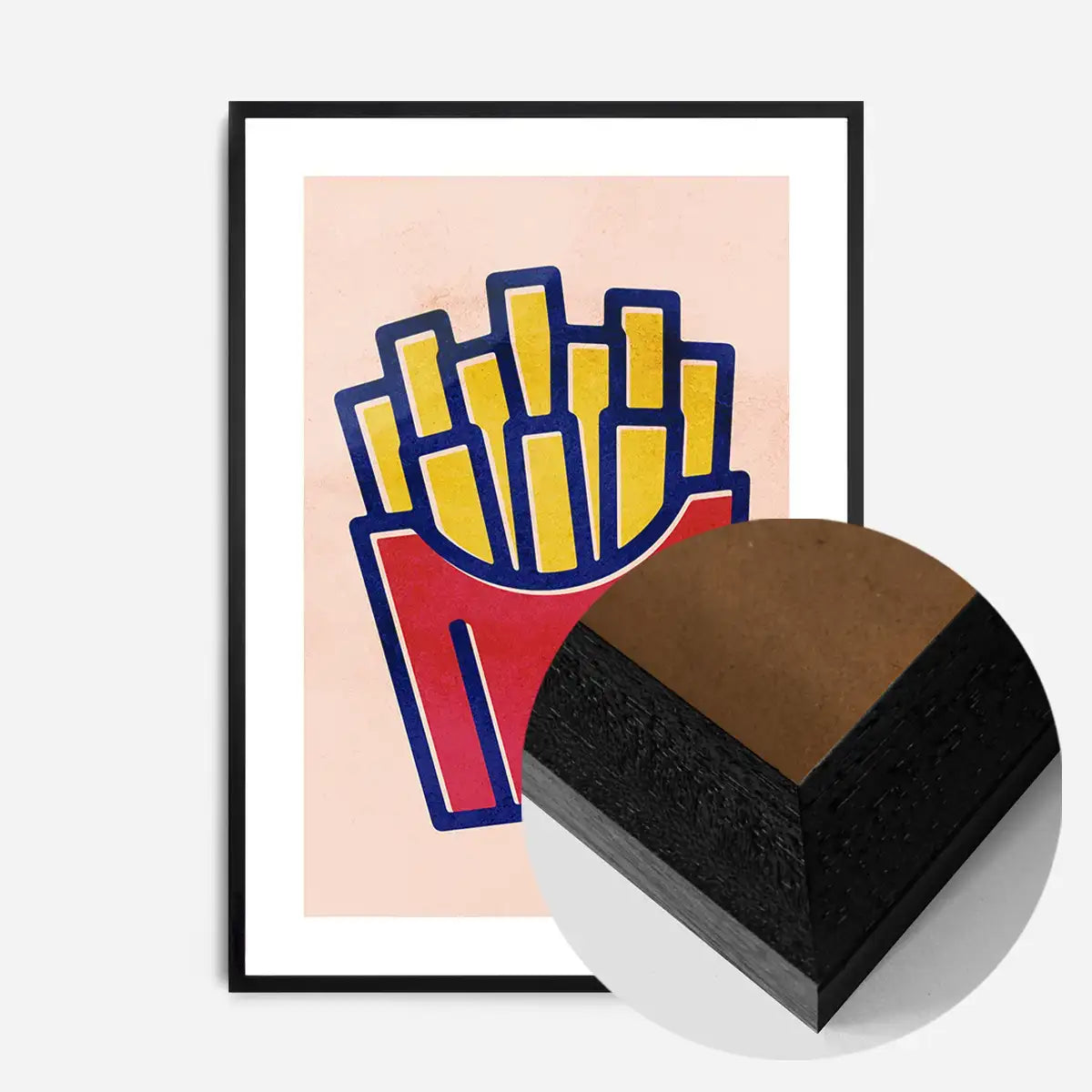 French Fries Fast Food Illustration Print
