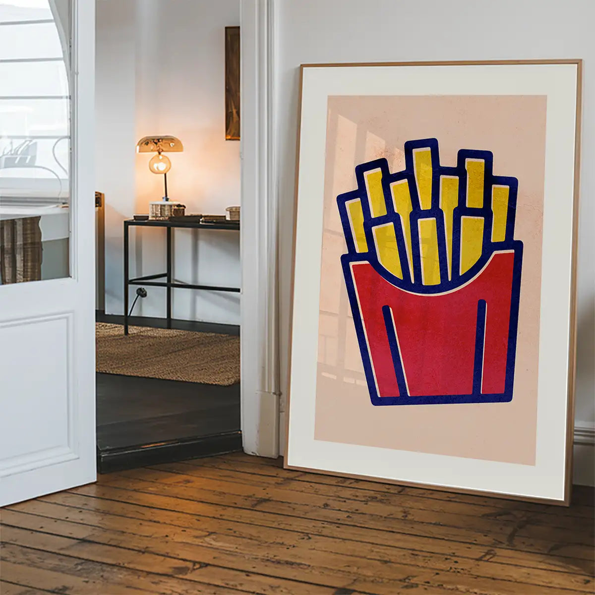 French Fries Fast Food Illustration Print