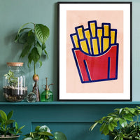 French Fries Fast Food Illustration Print