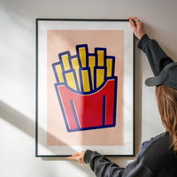 French Fries Fast Food Illustration Print