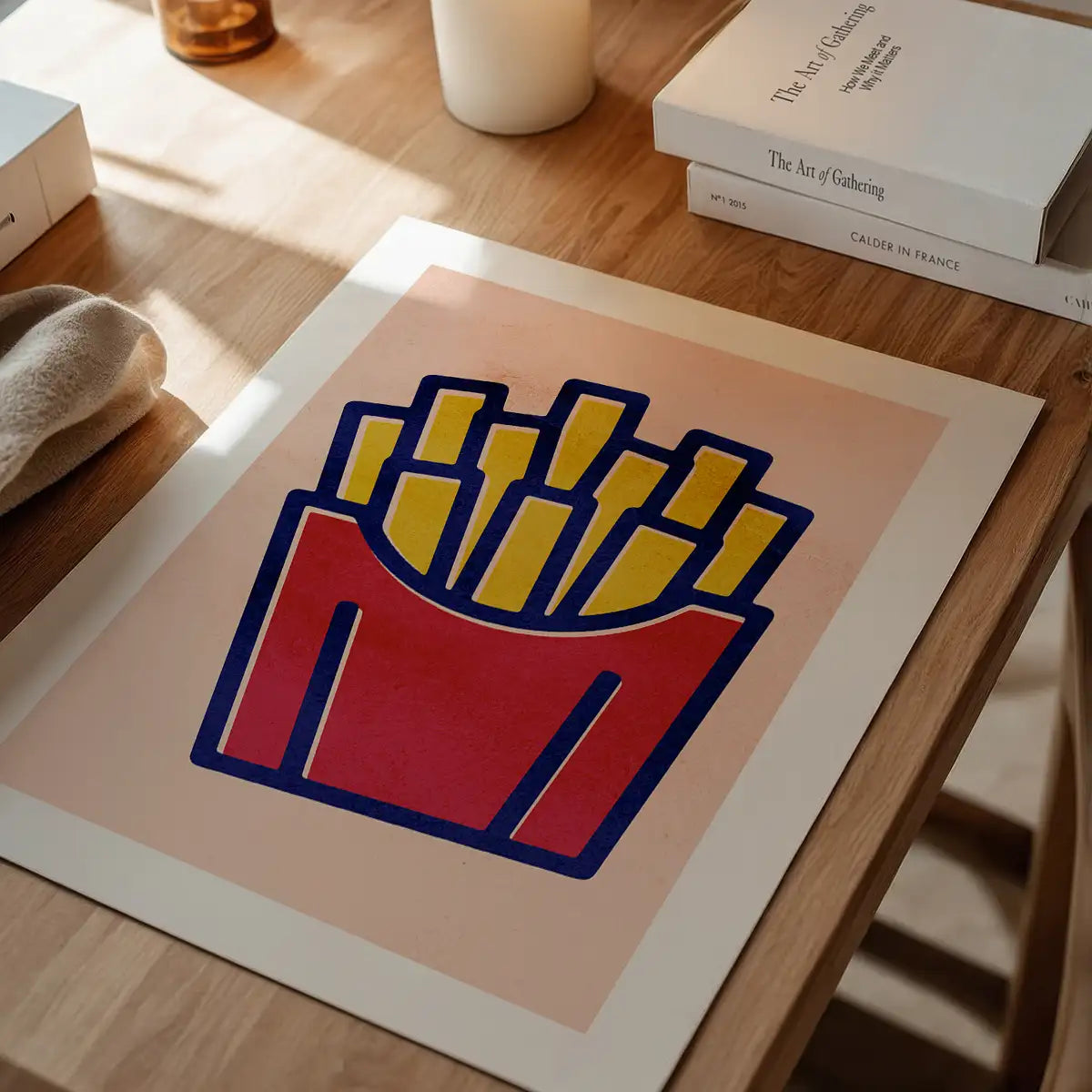 French Fries Fast Food Illustration Print