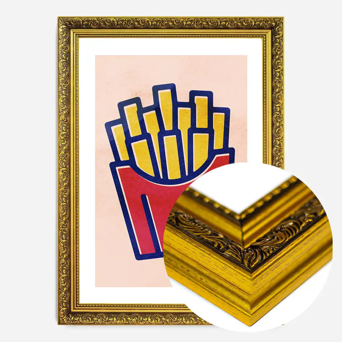 French Fries Fast Food Illustration Print
