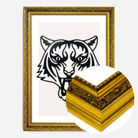 Tiger Animal Black And White Portrait Print
