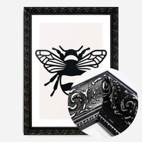 Bee Black And White Illustration Print