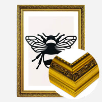 Bee Black And White Illustration Print