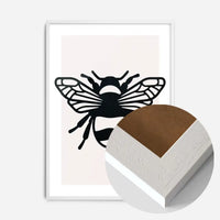 Bee Black And White Illustration Print