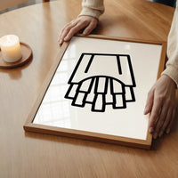 French Fries Black And White Fast Food Illustration Print