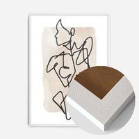 Female Front Study Line Art Watercolour Print