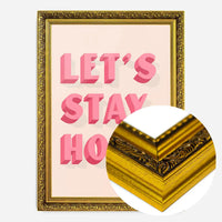 Let's Stay Home Pink Print
