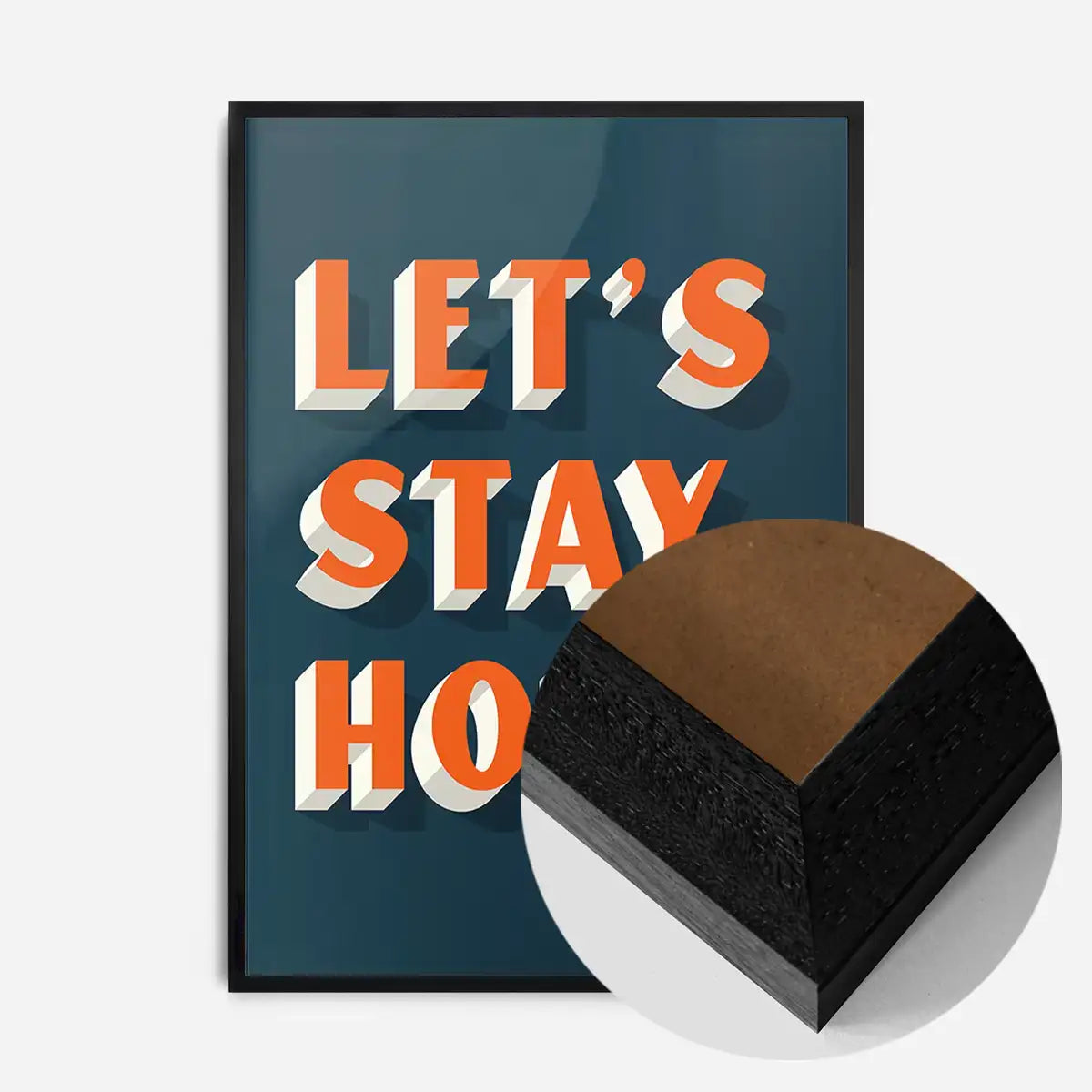 Let's Stay Home Orange Print