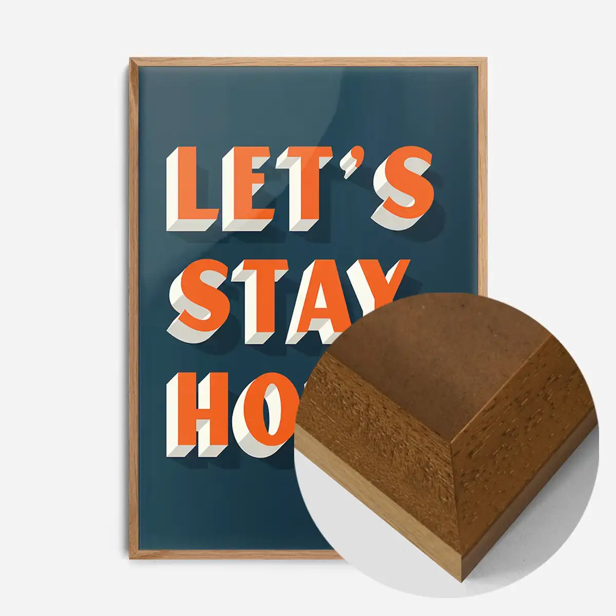 Let's Stay Home Orange Print