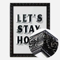 Let's Stay Home Grey Print