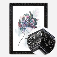 Flower Hair Line Art Print
