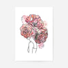 Roses Hair Line Art Print