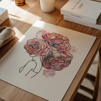 Roses Hair Line Art Print
