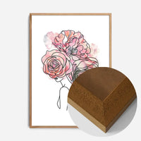 Roses Hair Line Art Print