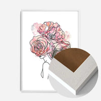 Roses Hair Line Art Print