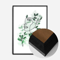 Leaves Hair Line Art Print
