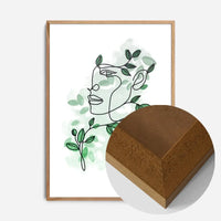 Leaves Hair Line Art Print