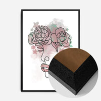 Floral Face Line Art Print