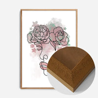 Floral Face Line Art Print