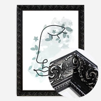 Leaves Face Line Art Print