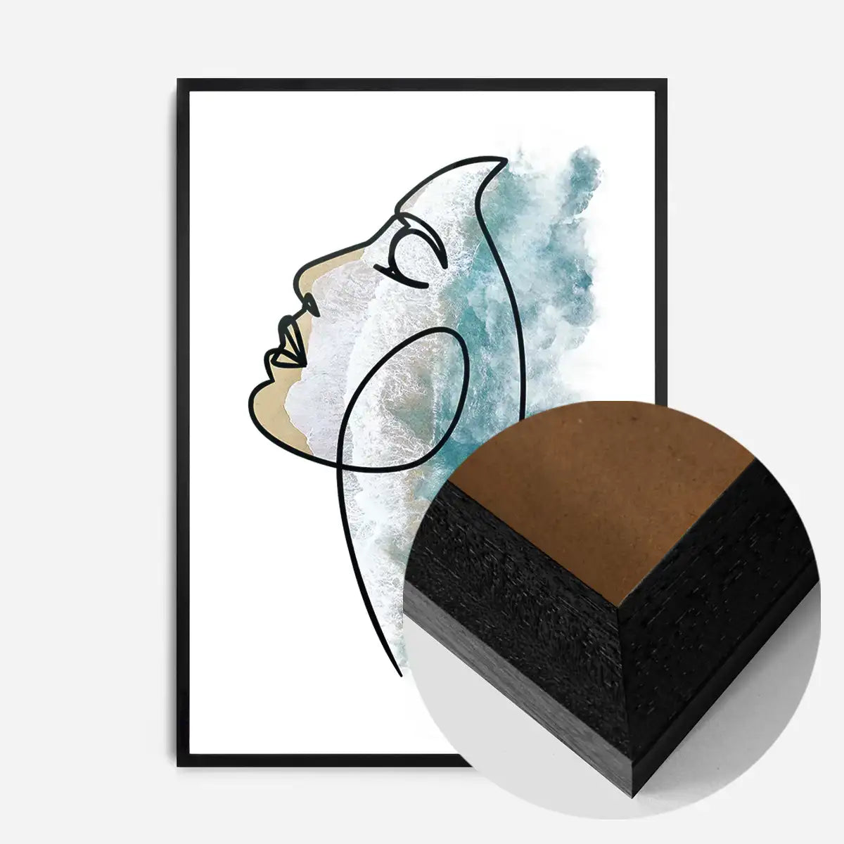 Face And Wave Beach Print