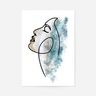Face And Wave Beach Print