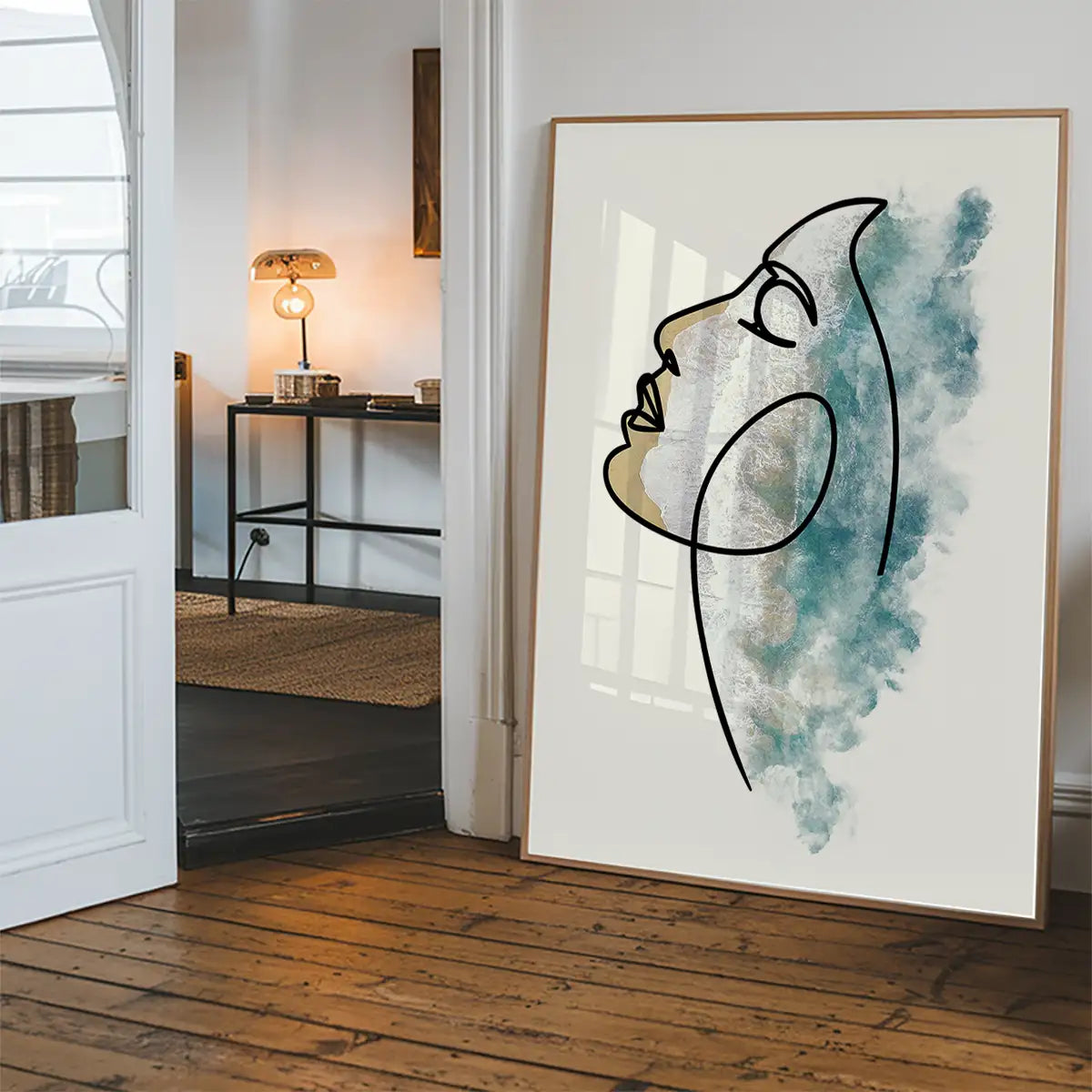 Face And Wave Beach Print