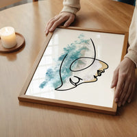 Face And Wave Beach Print