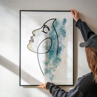 Face And Wave Beach Print