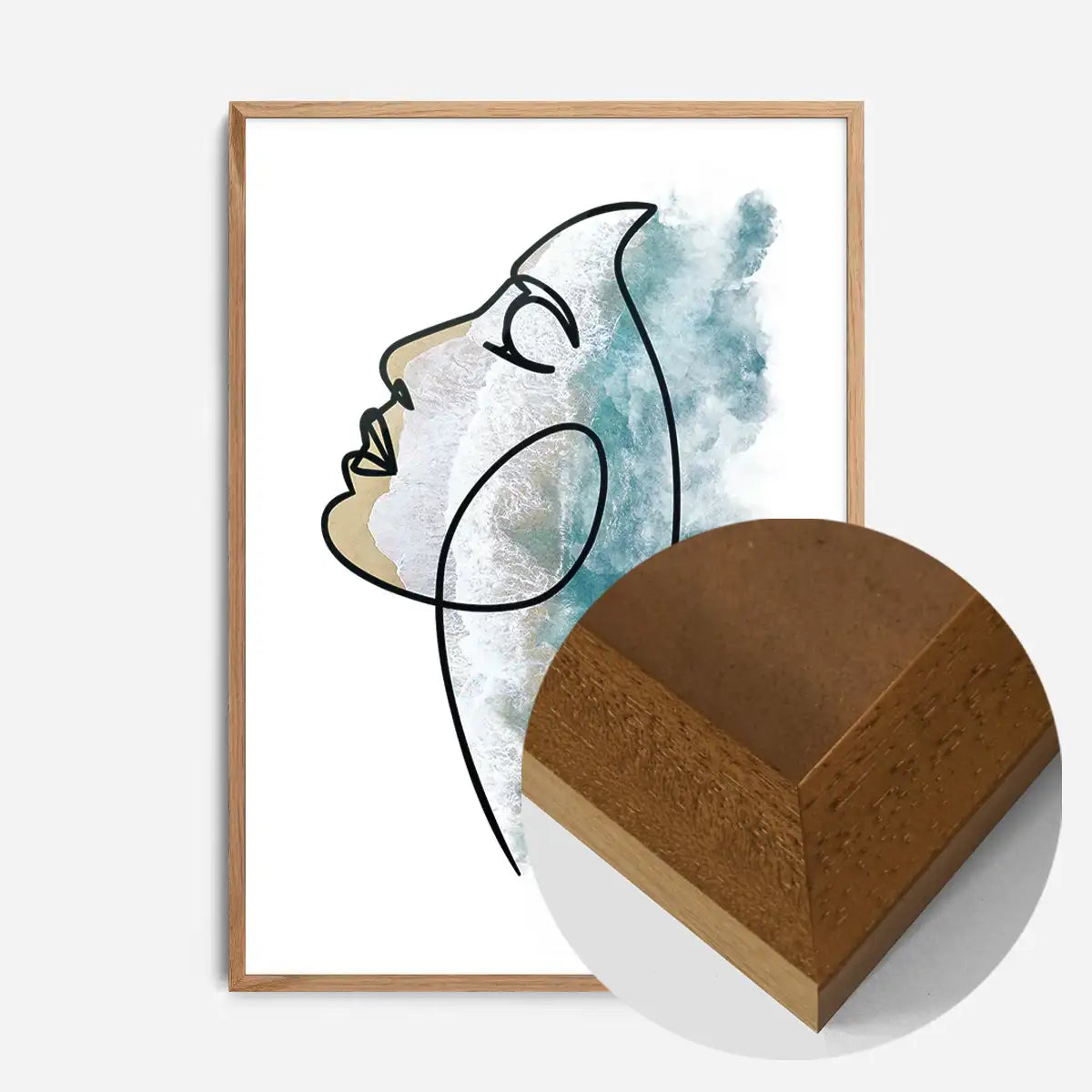 Face And Wave Beach Print